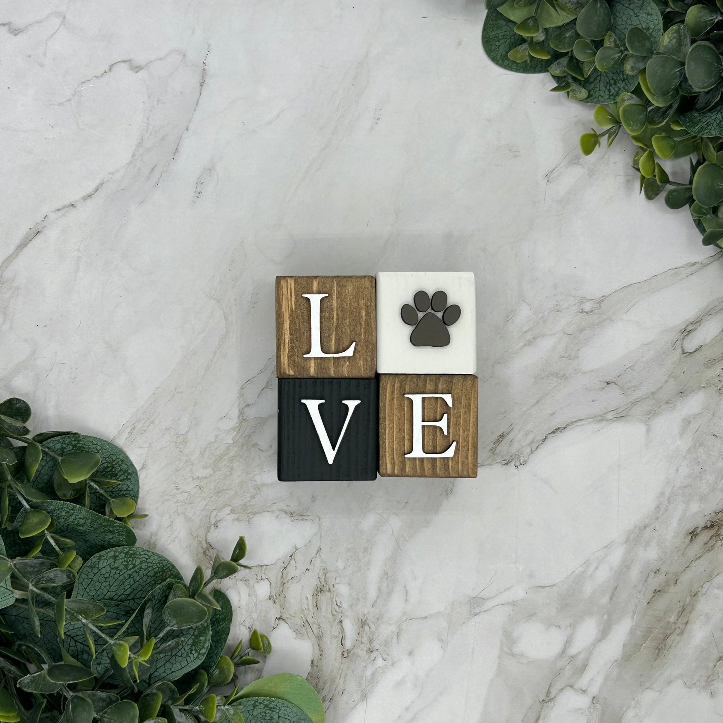 Love Paw Print Blocks