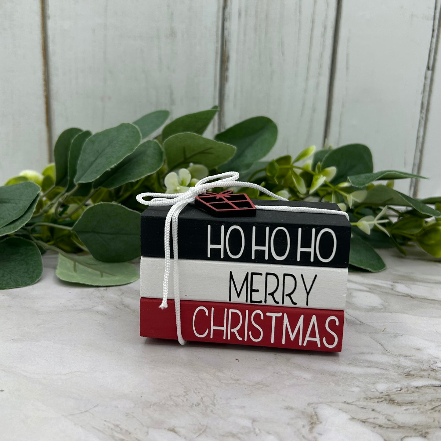 Merry Christmas Stacked Books