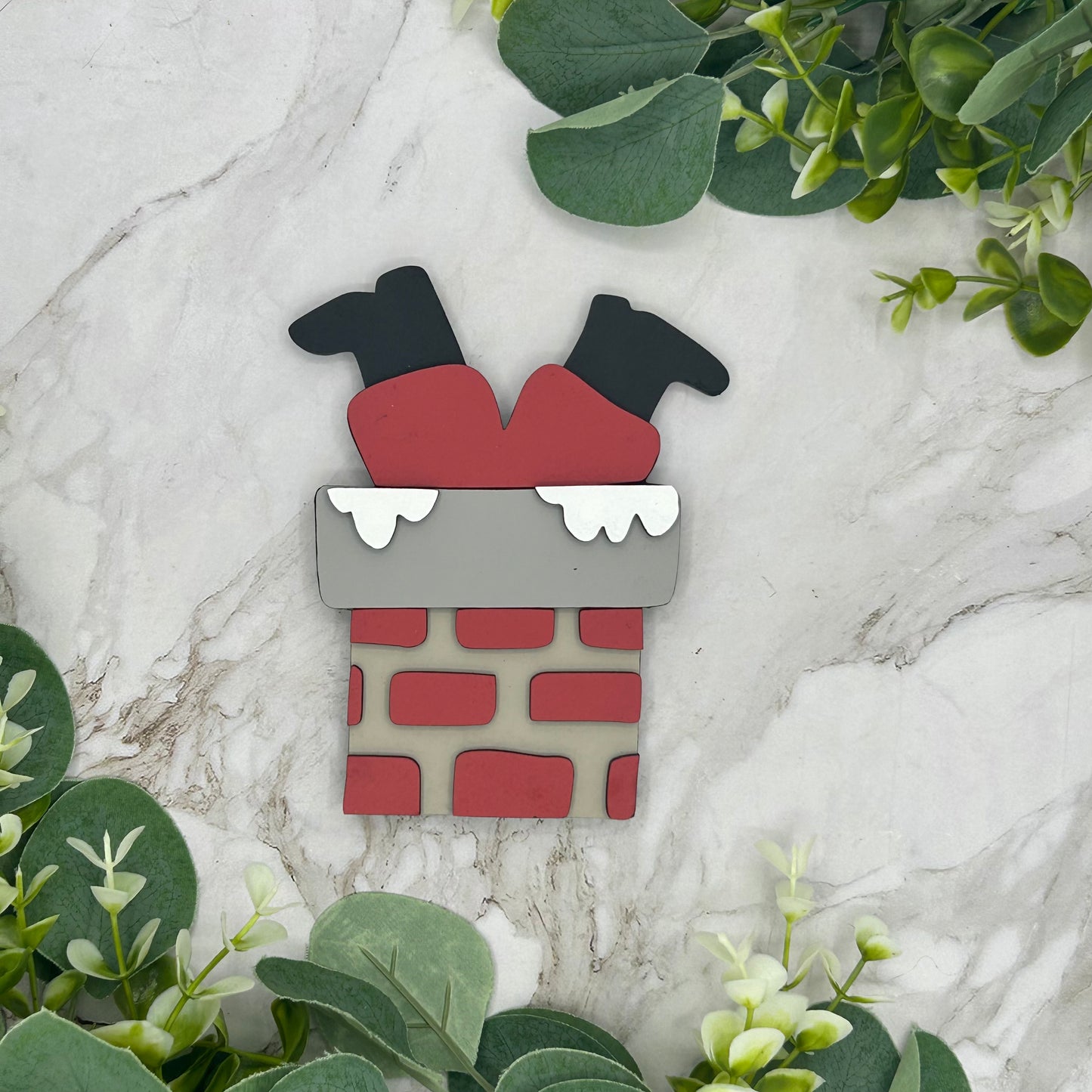 Santa Down the Chimney Cut Out