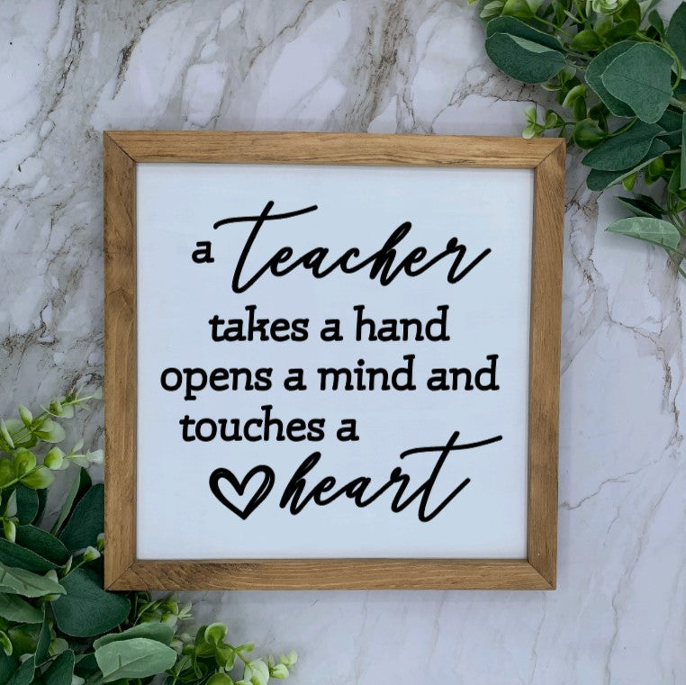 8X8” Framed Teacher Appreciation Sign