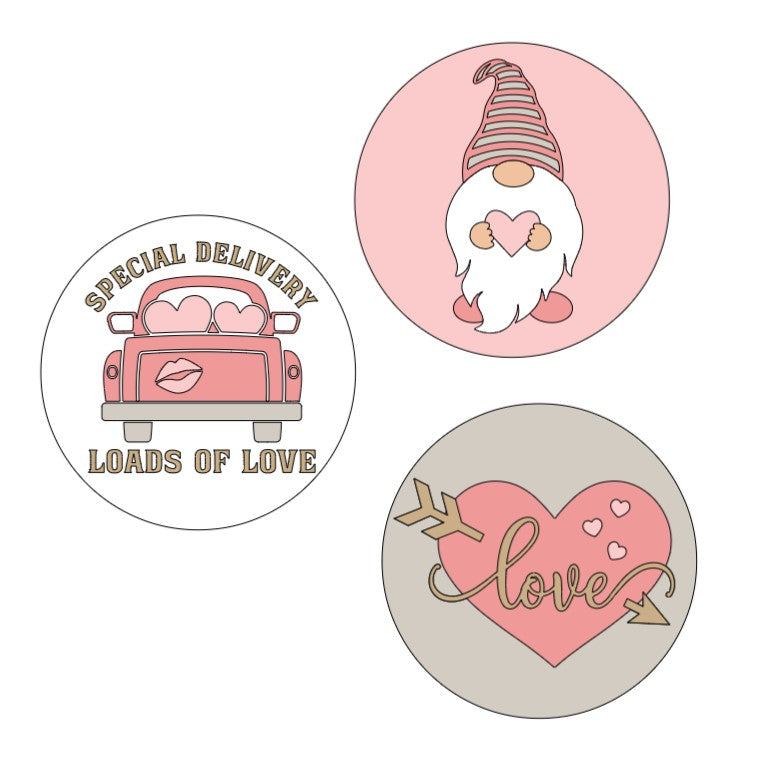 Valentine Interchangeable Shiplap Circular Sign