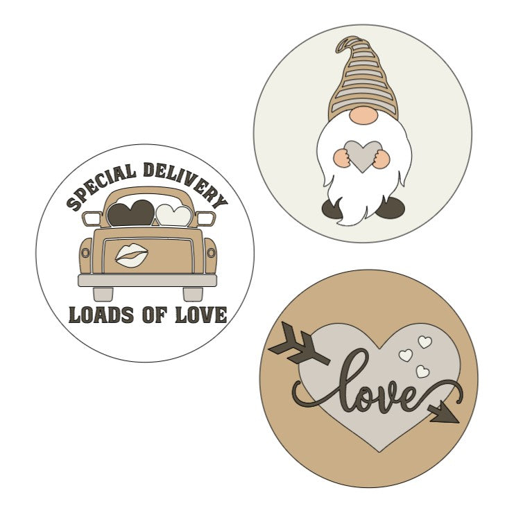 Valentine Interchangeable Shiplap Circular Sign