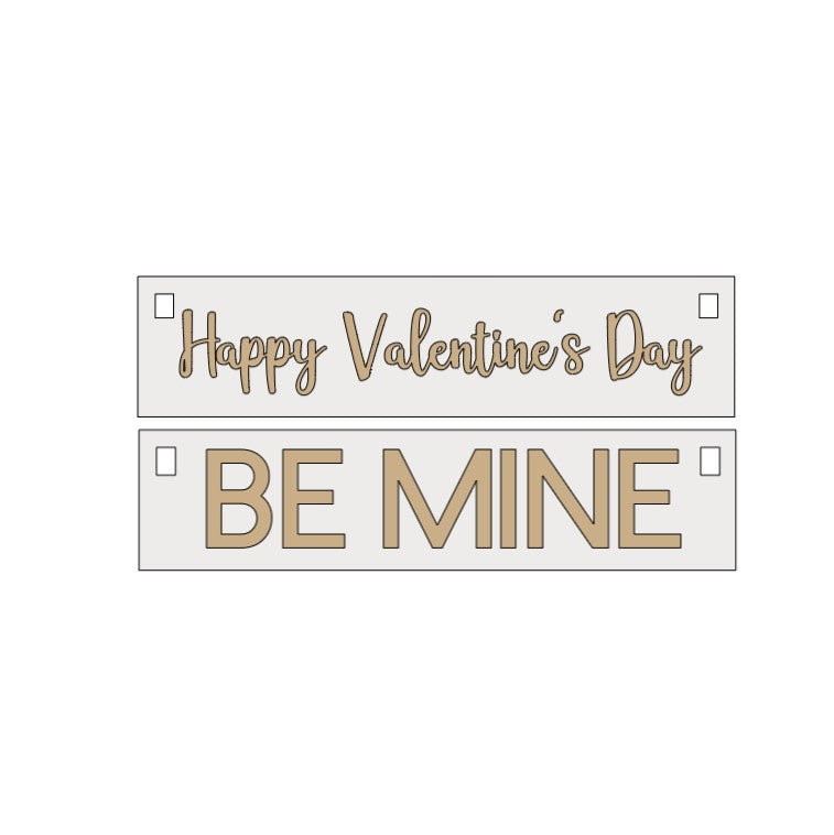 Valentine Wagon-Crate Reversible Hanging Sign