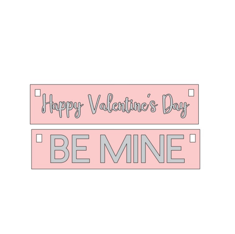 Valentine Wagon-Crate Reversible Hanging Sign
