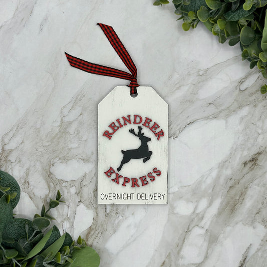 Reindeer Express Tag Sign