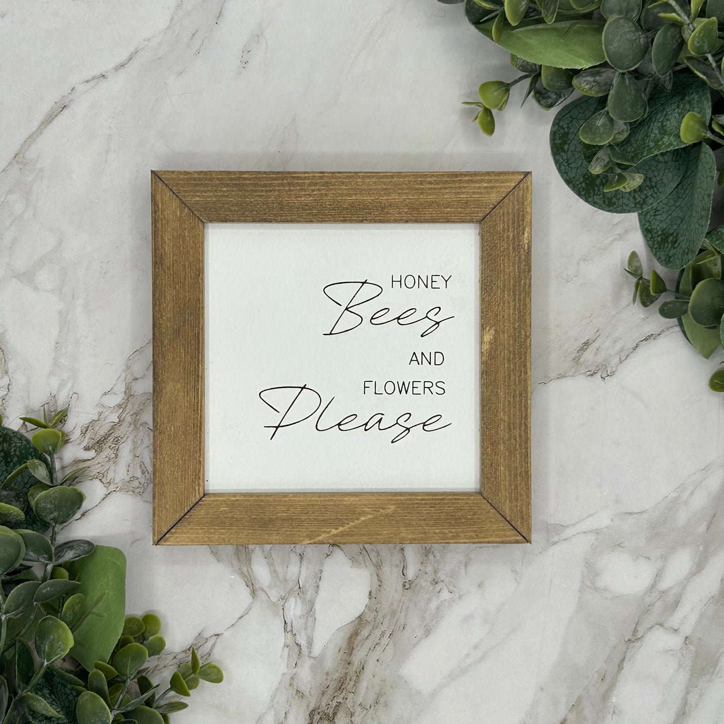 Bee Double Sided Framed Sign