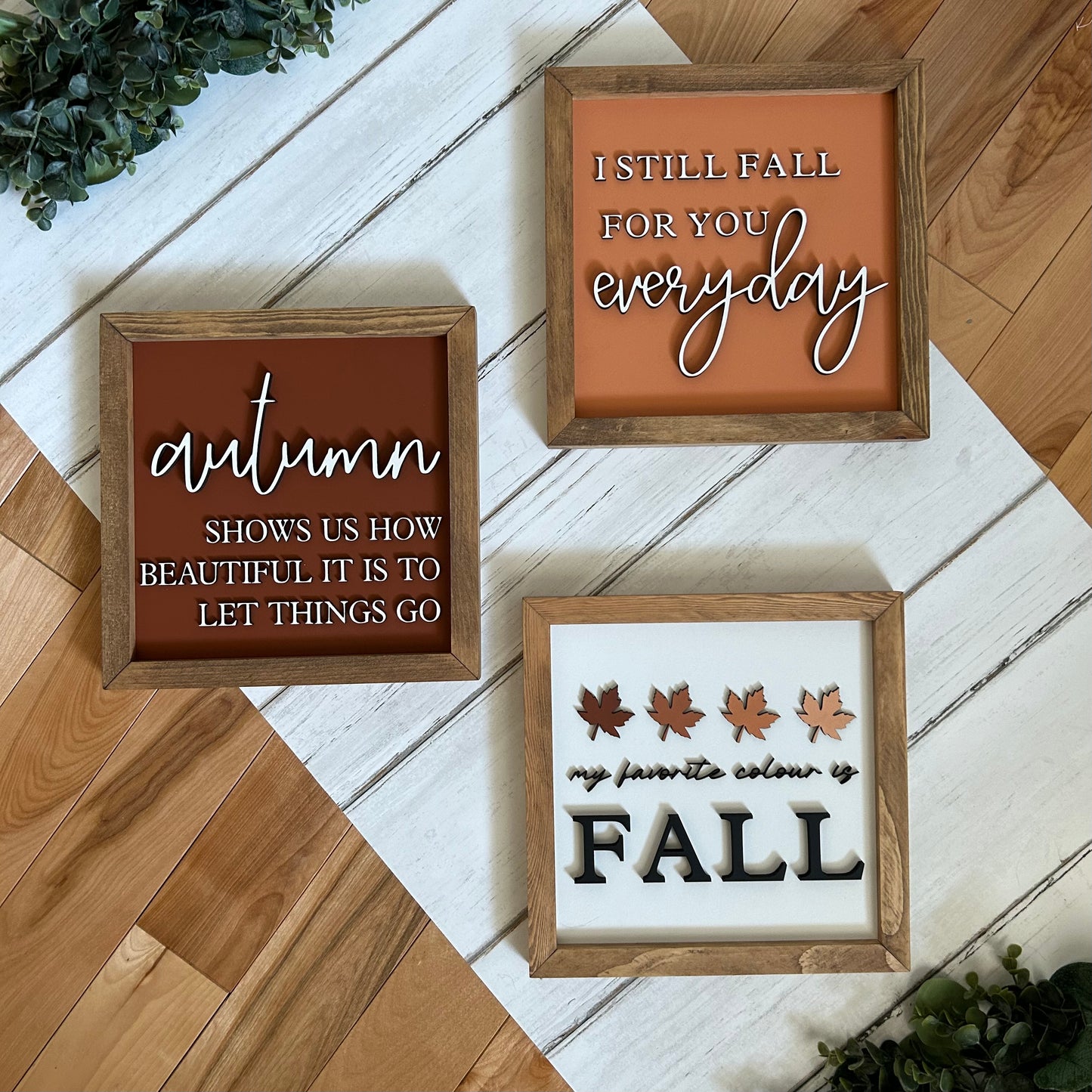 12X12” Framed Fall Signs