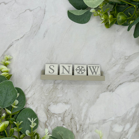 Snow Scrabble Tiles