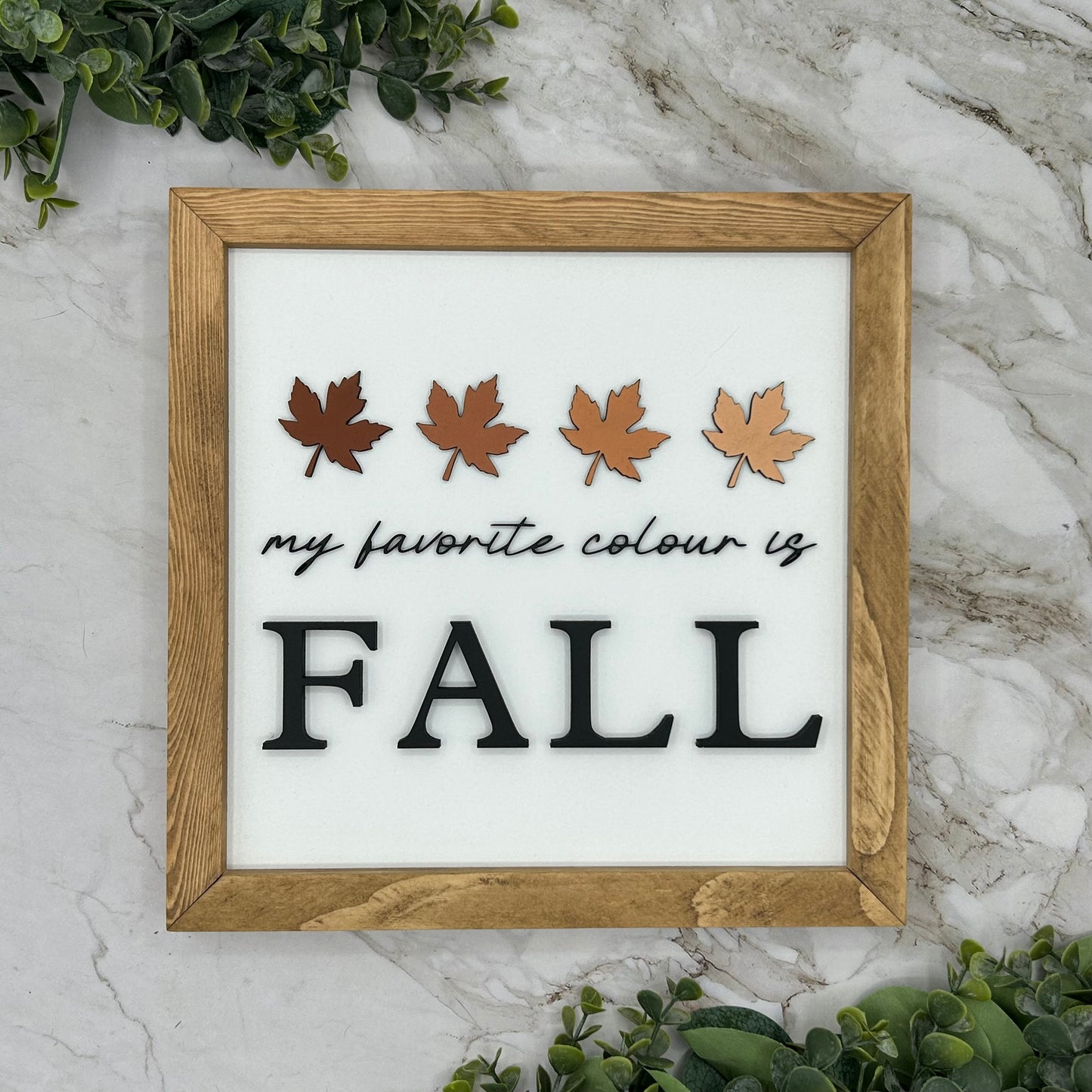 10X10” Framed Fall Signs