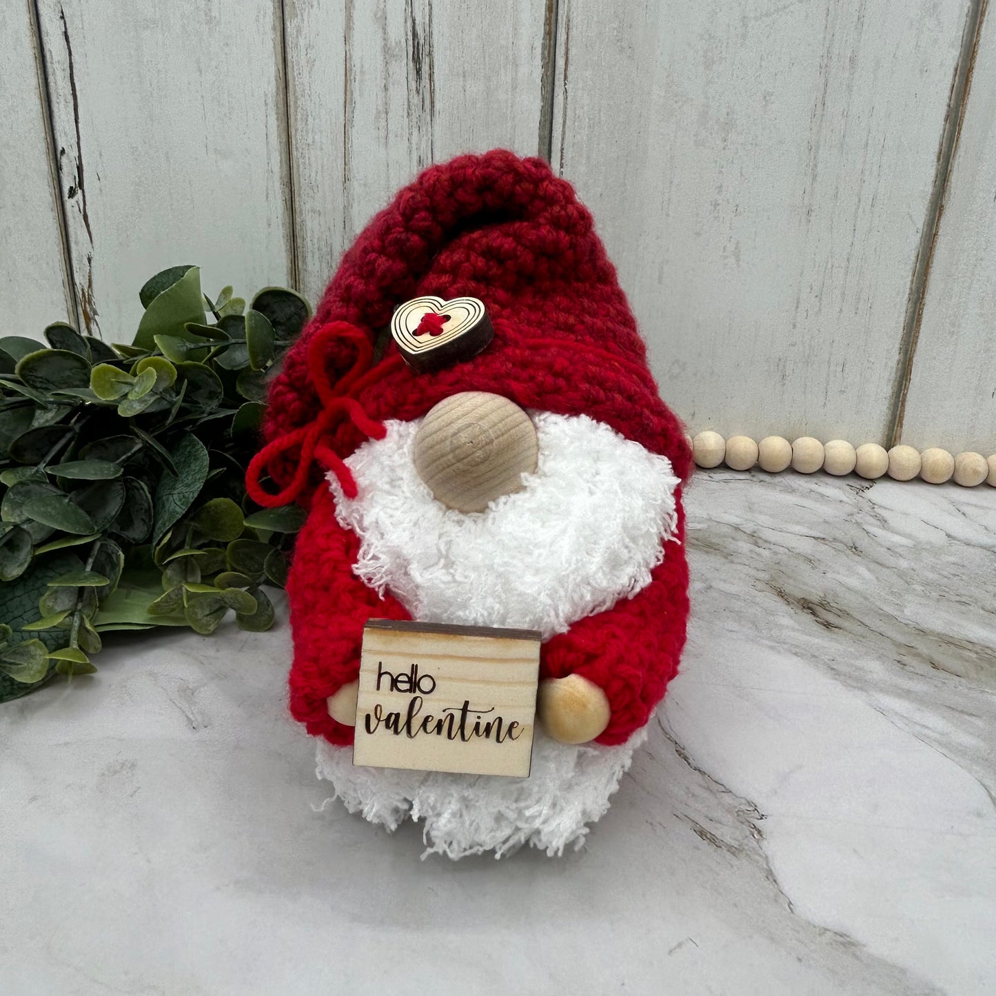 Valentine Crochet Mini Gnomes-Red