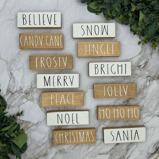 Christmas Winter Single Word Blocks