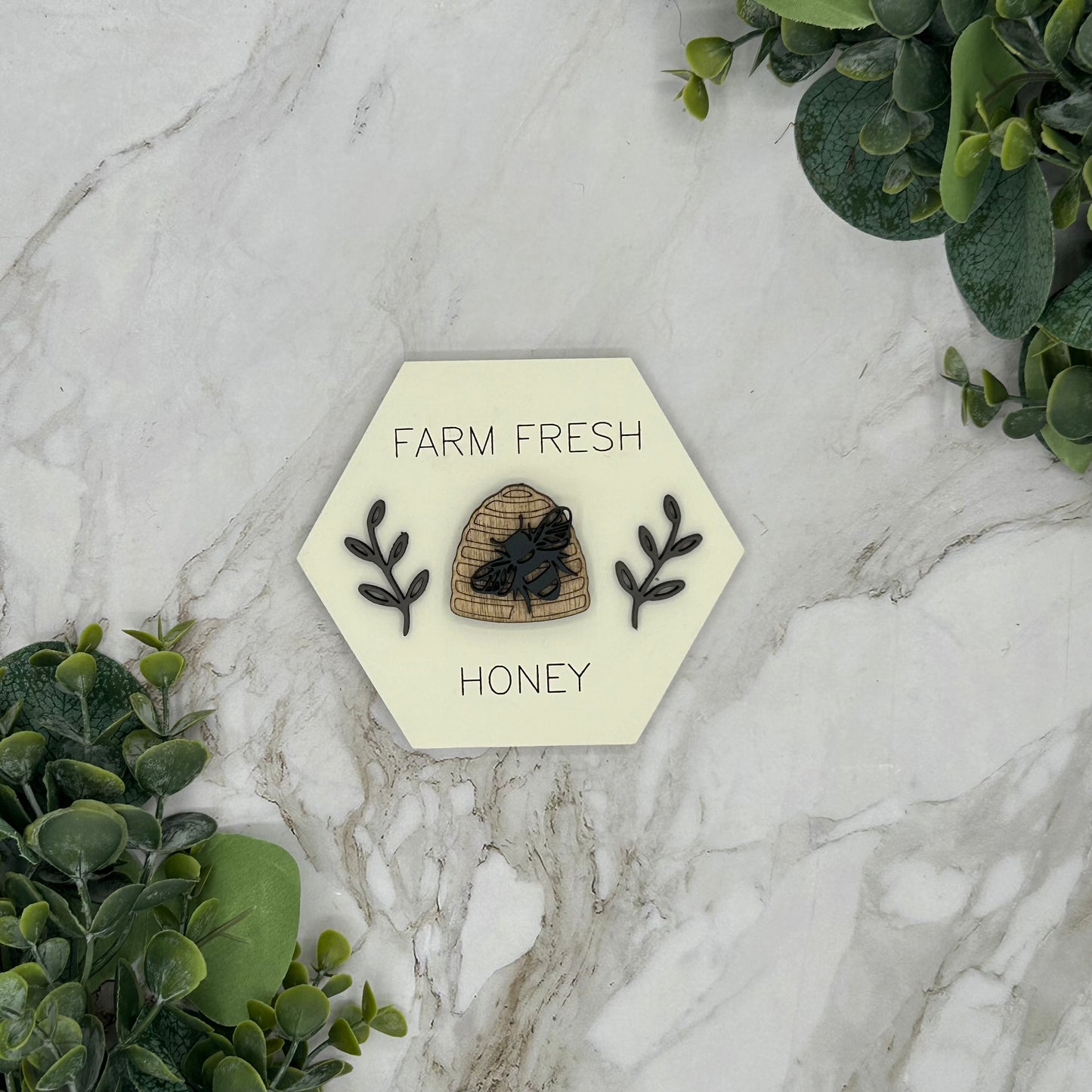 Farm Fresh Hexagon Sign