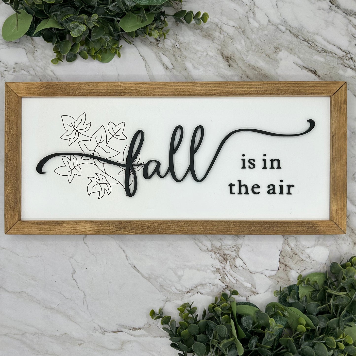 Horizontal Framed Fall Word Signs