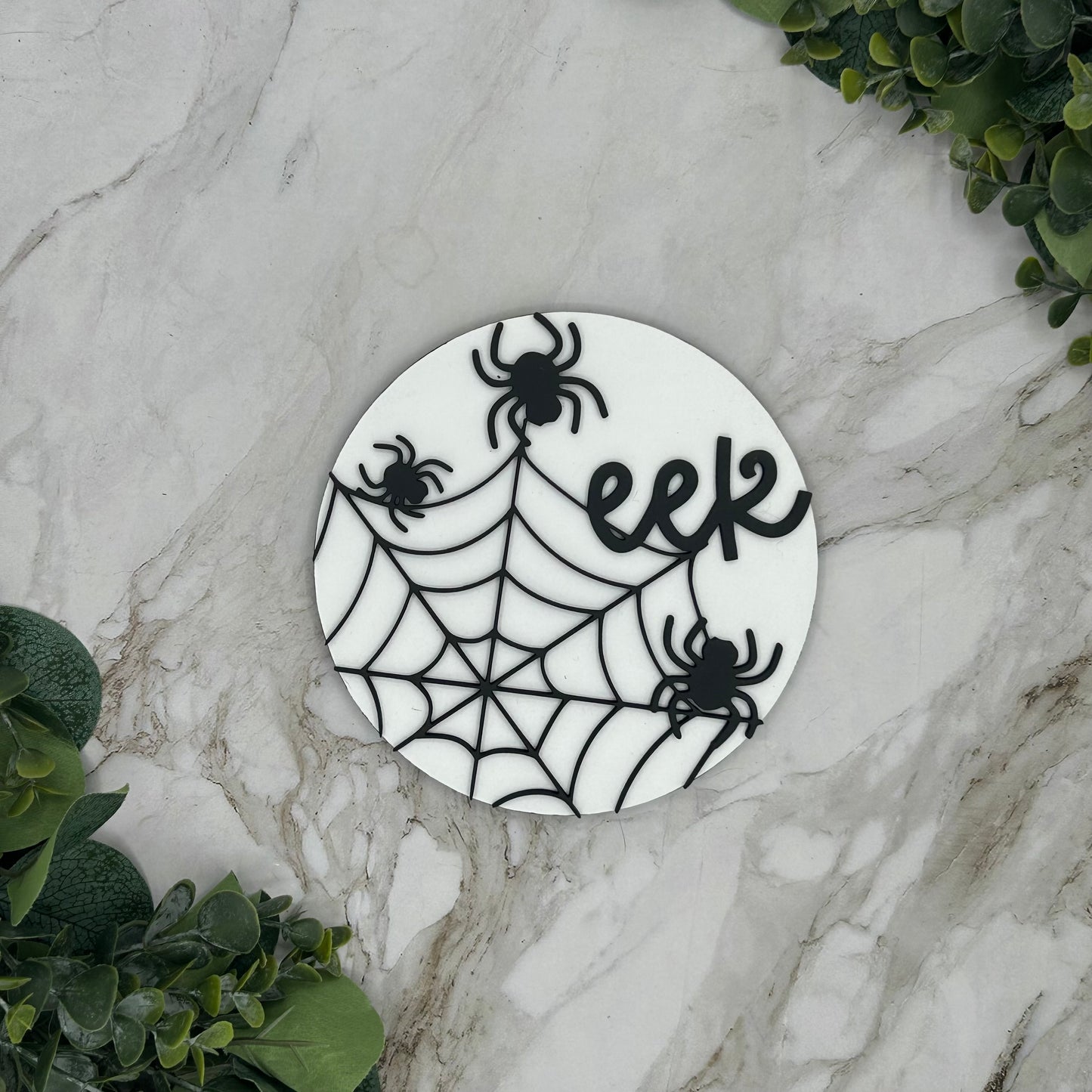 Eek Spiderweb Interchangeable Shiplap Circular Sign