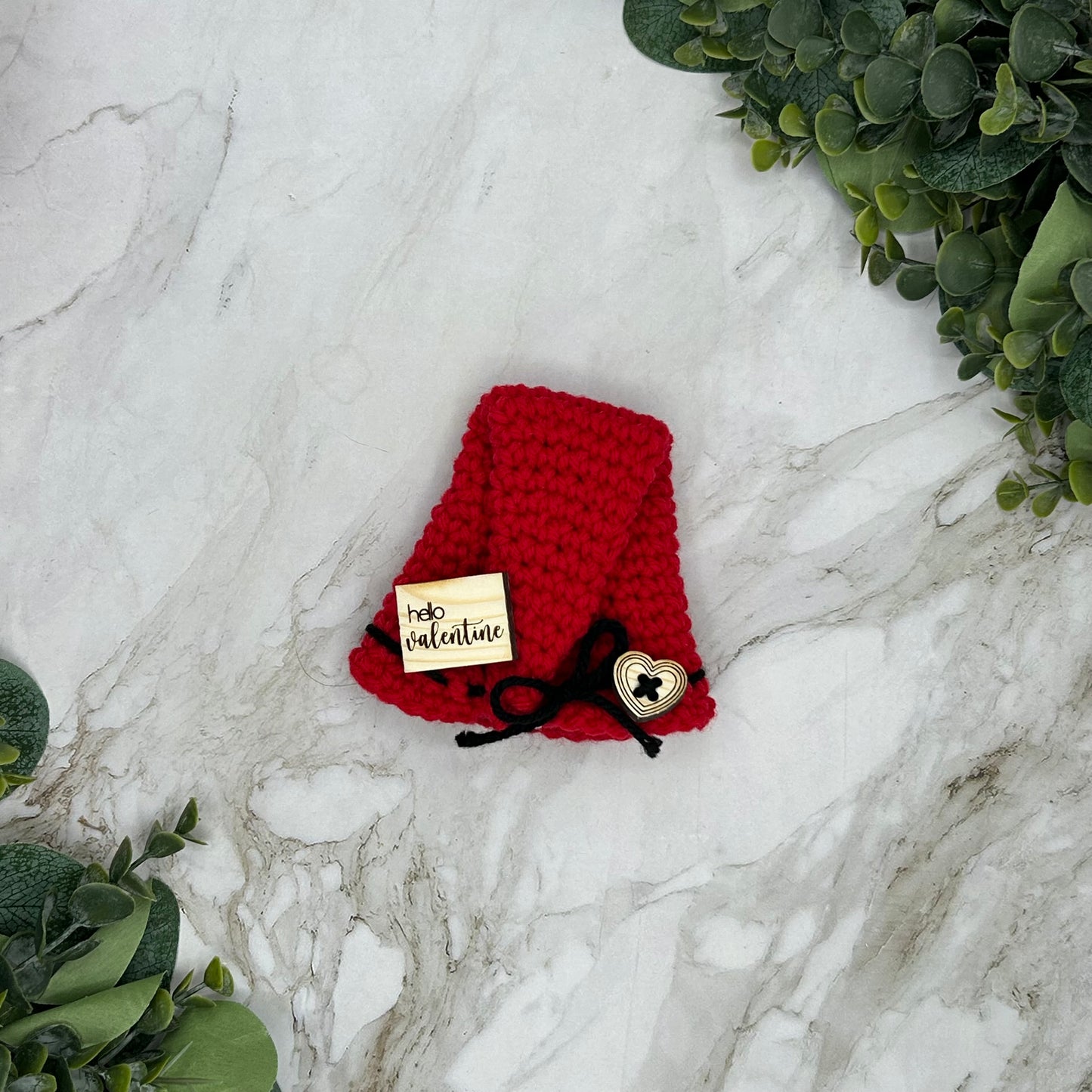 Valentine Crochet Mini Gnomes-Red