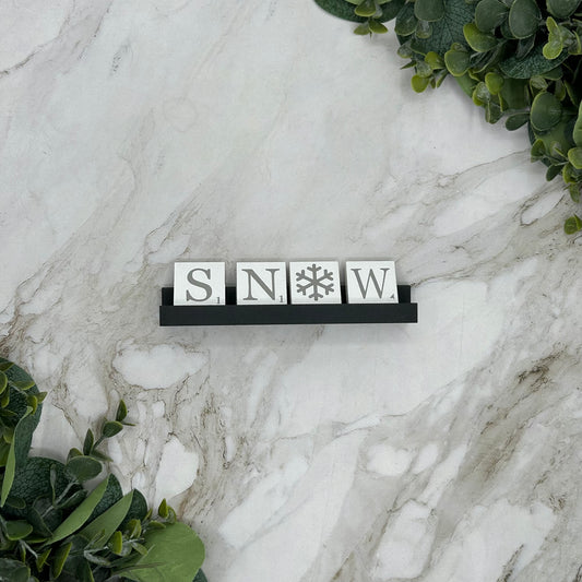 Snow Scrabble Tiles