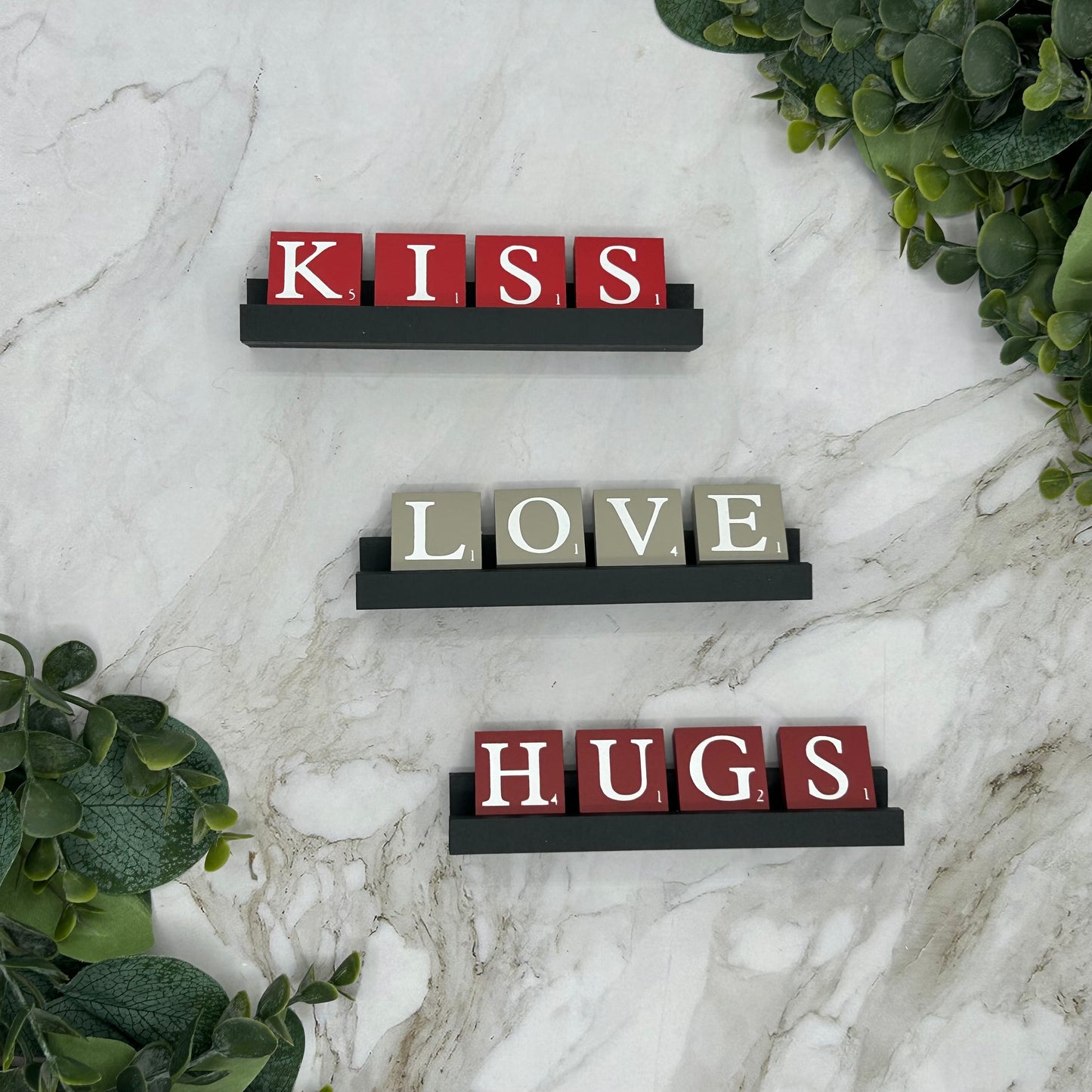 Valentine Scrabble Tiles-Red