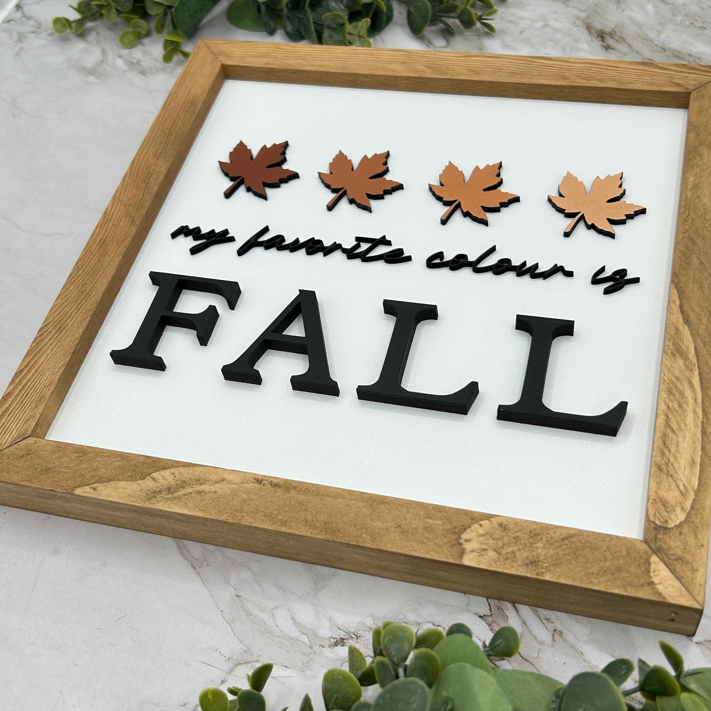 12X12” Framed Fall Signs