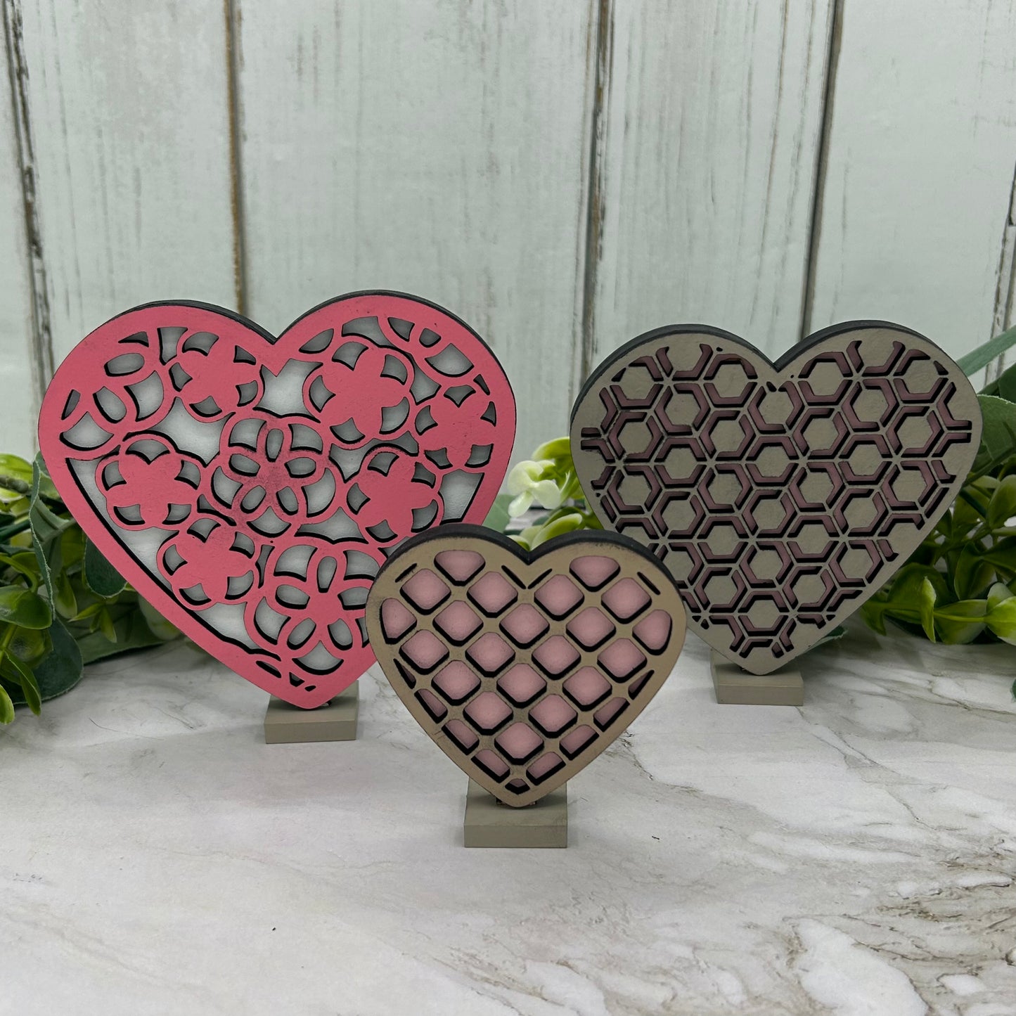 Valentine Set of 3 Pattern Shapes