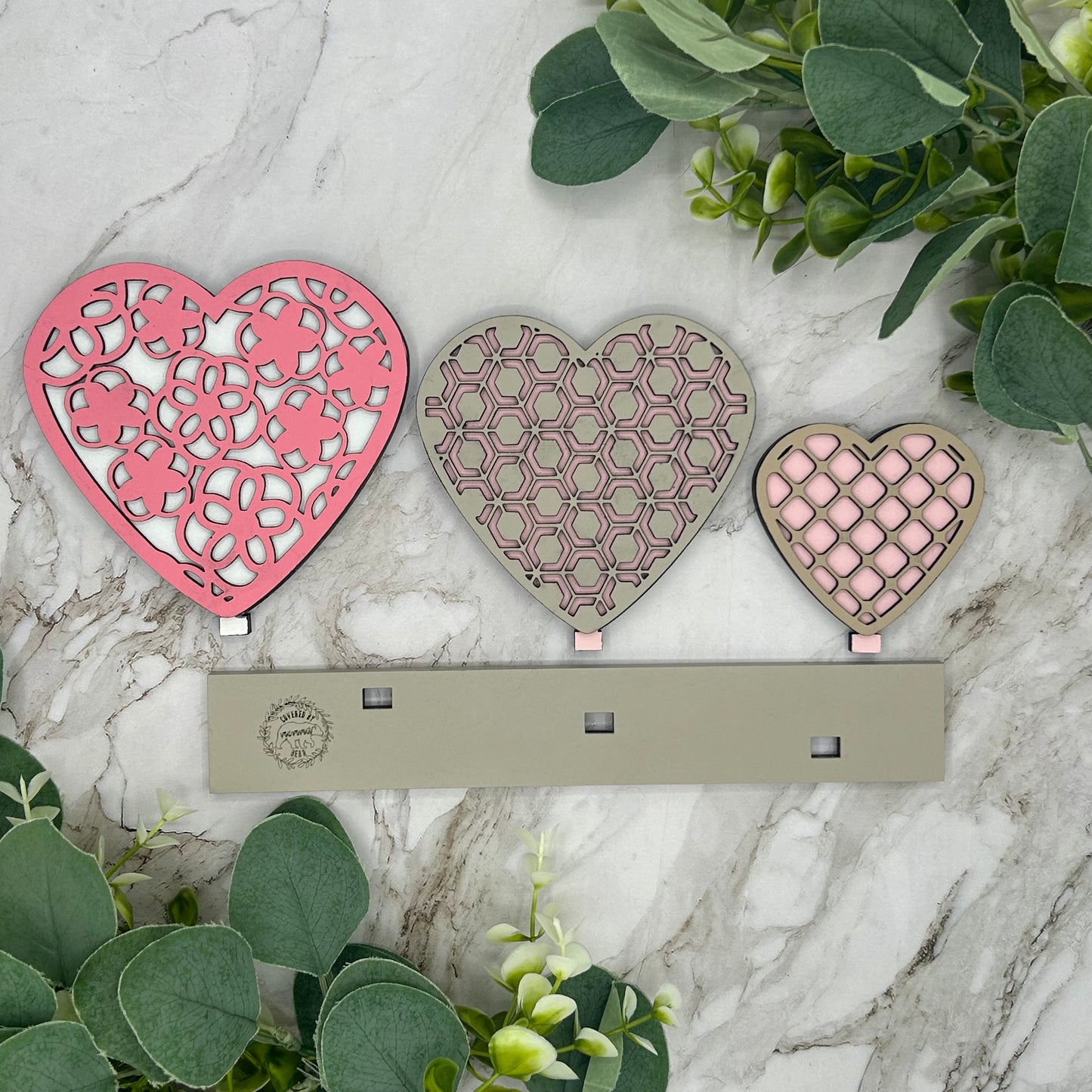 Valentine Set of 3 Pattern Shapes