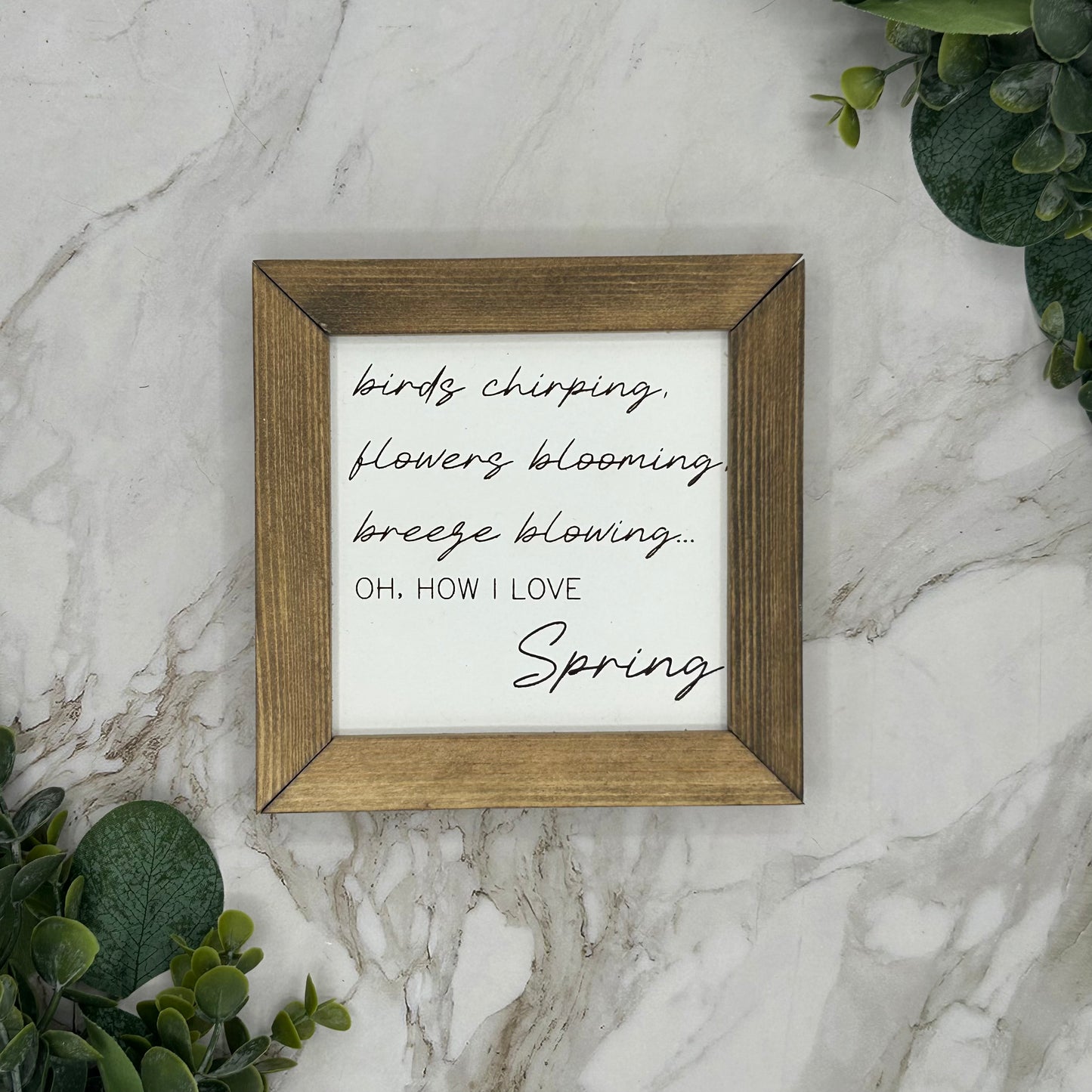 Spring Double Sided Framed Sign