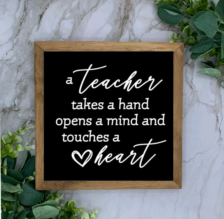 8X8” Framed Teacher Appreciation Sign