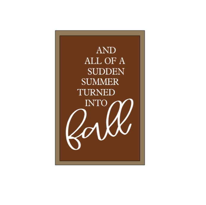 Rectangle Framed Fall Signs