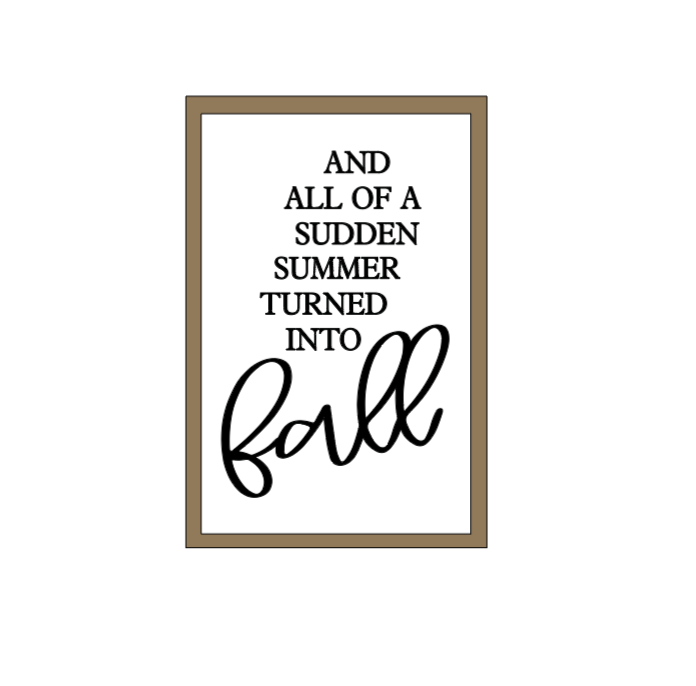 Rectangle Framed Fall Signs