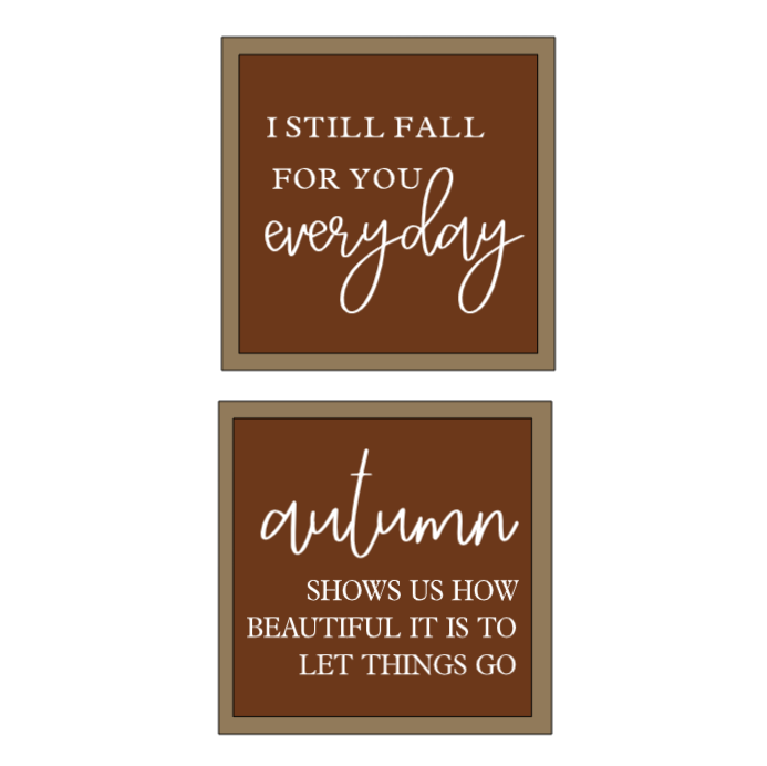 10X10” Framed Fall Signs