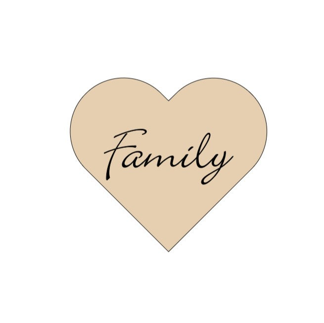Family and Pet Block - Heart
