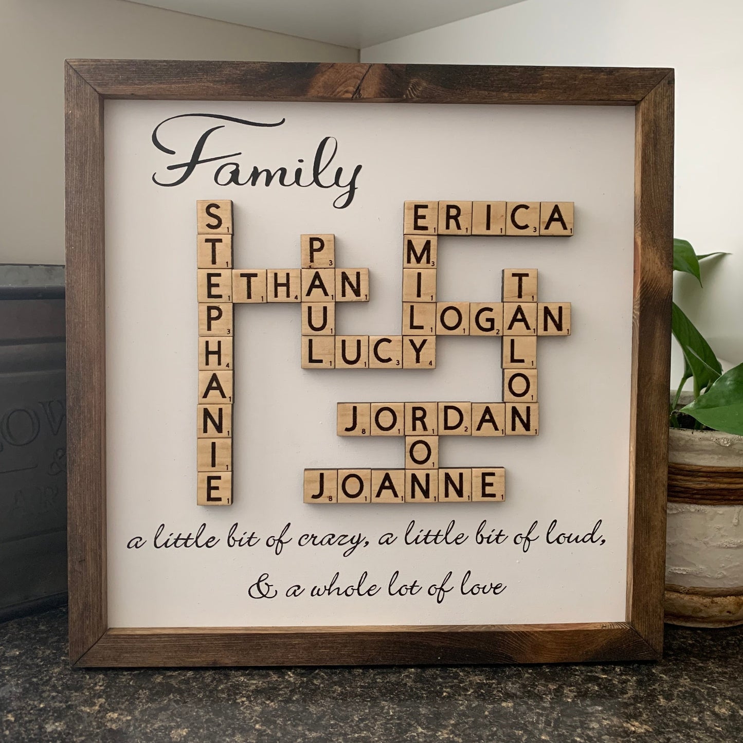 Scrabble Framed Sign