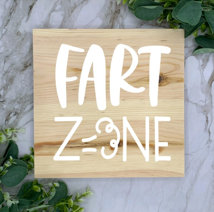 Slab Fart Zone Sign-White Font