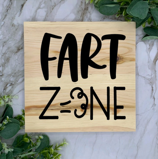 Slab Fart Zone Sign-Black Font