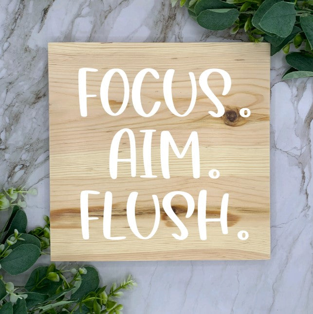 Slab Focus Aim Flush Sign-White Font
