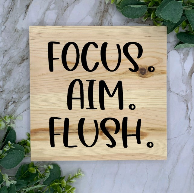 Slab Focus Aim Flush Sign-Black Font