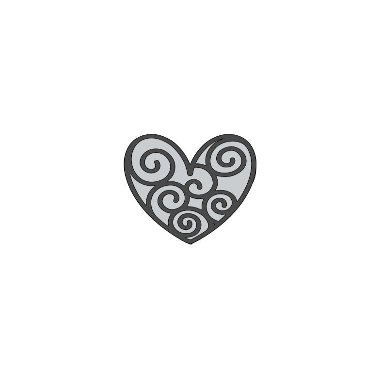 Valentine Mini Wagon-Crate Swirl Heart